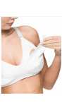 Сутиен за бременни и кърмачки с клипс закопчаване във бяло