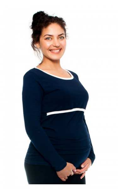 Блуза за кърмещи с бели елементи 08560