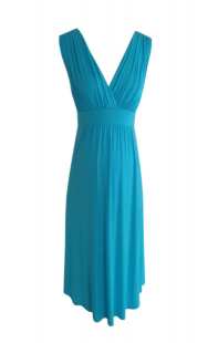Дълга рокля за кърмачки 0538 в синьо
