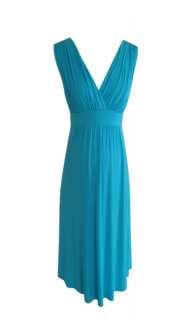 Дълга рокля за кърмачки 0538 в синьо