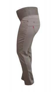 Панталон за макси дами скосен модел с мека талия от стреч памук