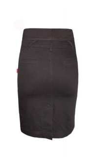 Дънкова пола за макси дами прав модел в черно