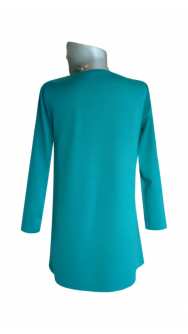 Едноцветен блузон за макси дами с дълъг ръкав