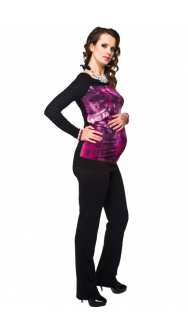 Официален панталон за бременни прав силует с мека платка