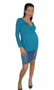 Дънкова пола за бременни прав модел