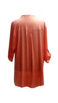 Едноцветна риза за бременни в оранжево