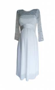 Сватбена рокля за бременни 0571 с колан