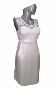 Булчинска рокля за бременни 0540 с колан