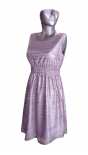 Къса официална рокля за бременни от луксозен плат в цвят лила